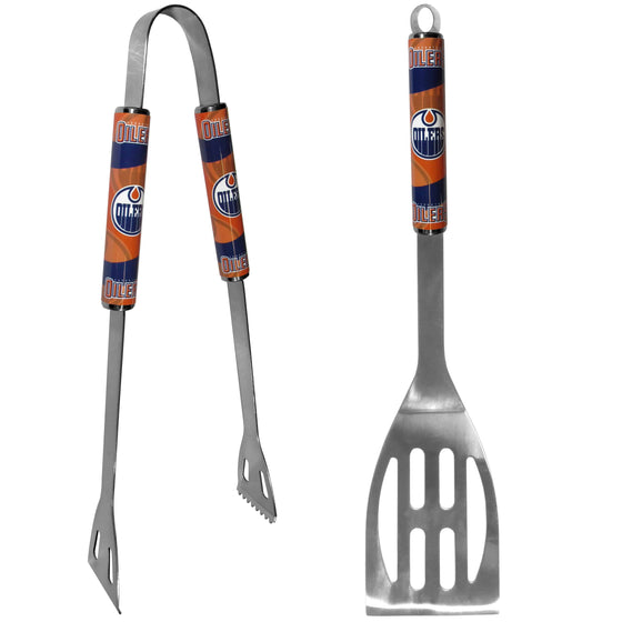 Edmonton Oilers�� 2 pc Steel BBQ Tool Set (SSKG) - 757 Sports Collectibles