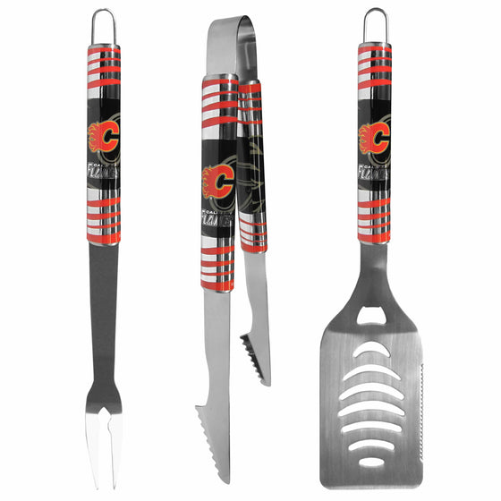 Calgary Flames�� 3 pc Tailgater BBQ Set (SSKG) - 757 Sports Collectibles