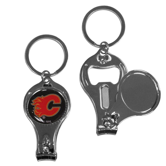 Calgary Flames�� Nail Care/Bottle Opener Key Chain (SSKG) - 757 Sports Collectibles