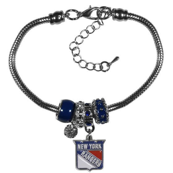 New York Rangers�� Euro Bead Bracelet (SSKG) - 757 Sports Collectibles