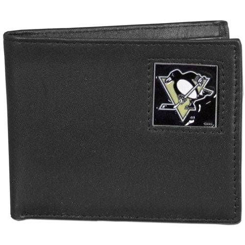 Pittsburgh Penguins�� Leather Bi-fold Wallet (SSKG) - 757 Sports Collectibles