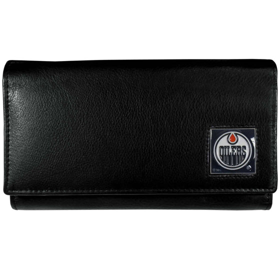 Edmonton Oilers�� Leather Women's Wallet (SSKG) - 757 Sports Collectibles