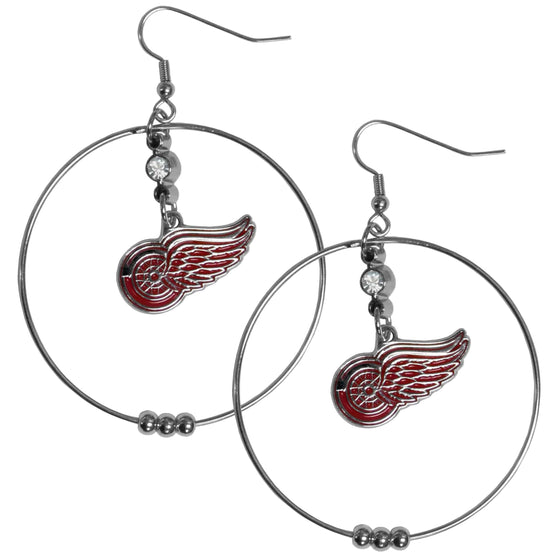 Detroit Red Wings�� 2 Inch Hoop Earrings (SSKG) - 757 Sports Collectibles