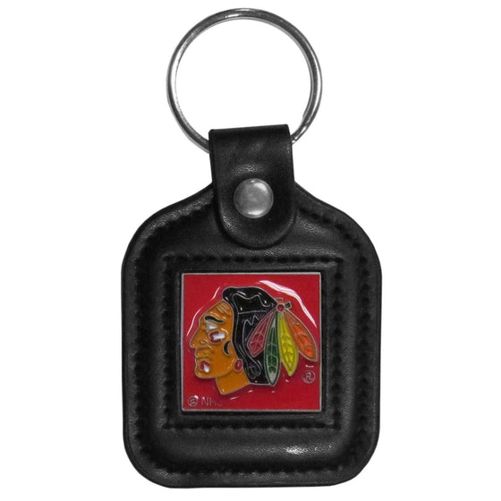 Chicago Blackhawks�� Square Leatherette Key Chain (SSKG) - 757 Sports Collectibles