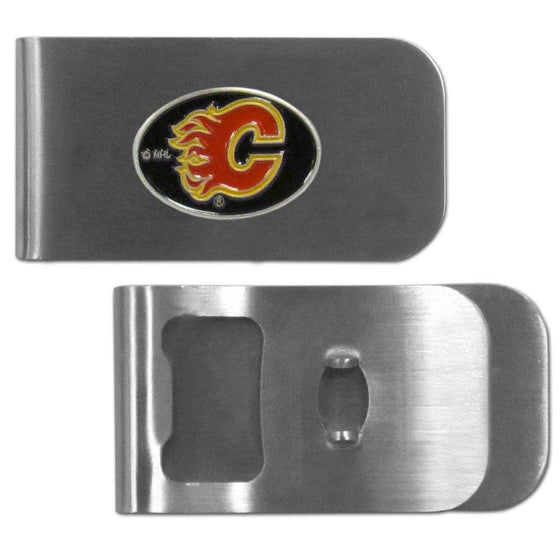 Calgary Flames�� Bottle Opener Money Clip (SSKG) - 757 Sports Collectibles