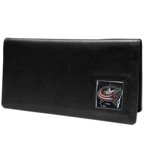 Columbus Blue Jackets�� Leather Checkbook Cover (SSKG) - 757 Sports Collectibles