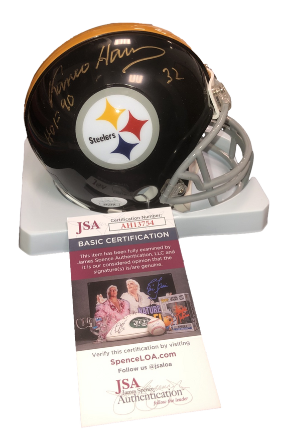 Pittsburgh Steelers Franco Harris Signed Auto Mini Helmet  - JSA COA - 757 Sports Collectibles