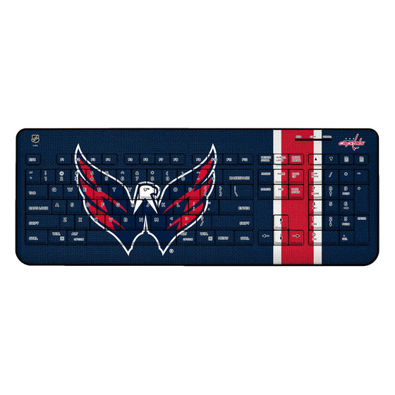 Washington Capitals Stripe Wireless USB Keyboard-0