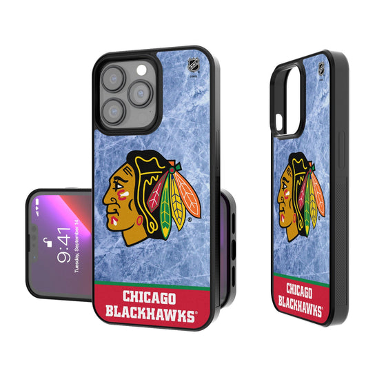 Chicago Blackhawks Ice Wordmark Bumper Case-0