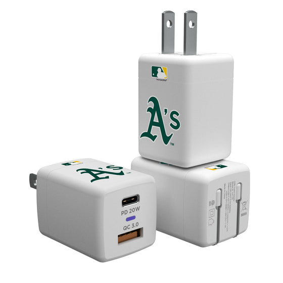Oakland Athletics Insignia USB A/C Charger - 757 Sports Collectibles