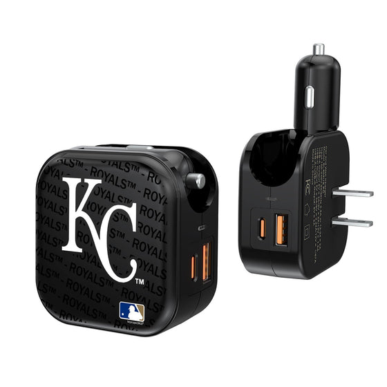 Kansas City Royals Blackletter 2 in 1 USB A/C Charger - 757 Sports Collectibles