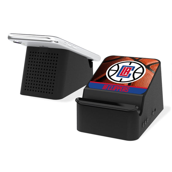 Los Angeles Clippers Basketball Wireless Charging Station and Bluetooth Speaker-0