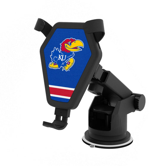 Kansas Jayhawks Stripe Wireless Car Charger-0