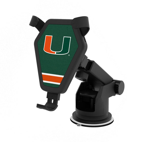 Miami Hurricanes Stripe Wireless Car Charger-0