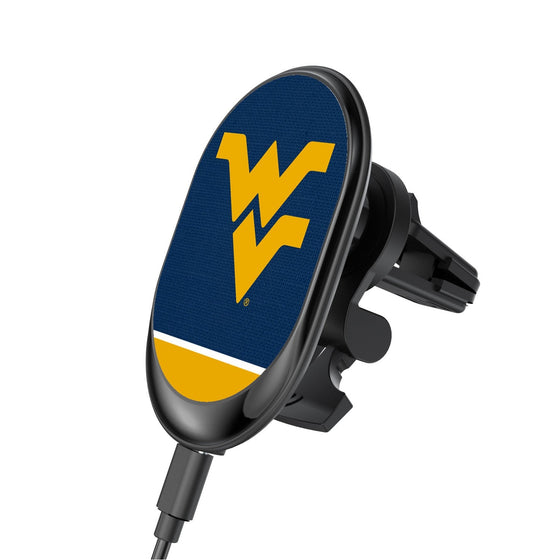 West Virginia Mountaineers Solid Wordmark Wireless Car Charger-0