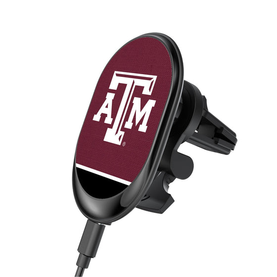 Texas A&M Aggies Solid Wordmark Wireless Car Charger-0