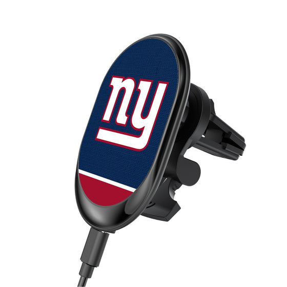 New York Giants Solid Wordmark Wireless Car Charger - 757 Sports Collectibles