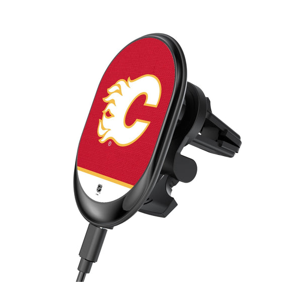 Calgary Flames Solid Wordmark Wireless Car Charger-0