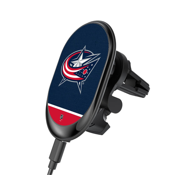 Columbus Blue Jackets Solid Wordmark Wireless Car Charger-0