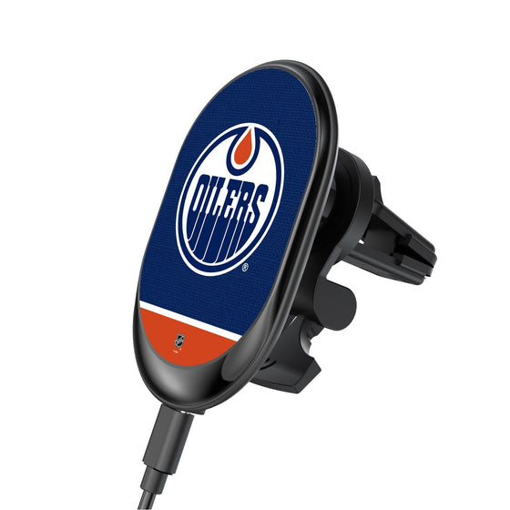 Edmonton Oilers Solid Wordmark Wireless Car Charger-0