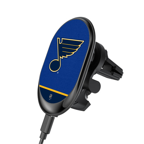 St. Louis Blues Solid Wordmark Wireless Car Charger-0