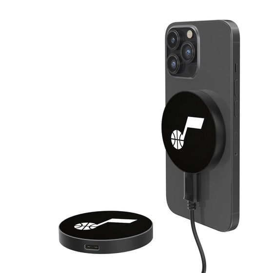 Utah Jazz Solid 15-Watt Wireless Magnetic Charger-0