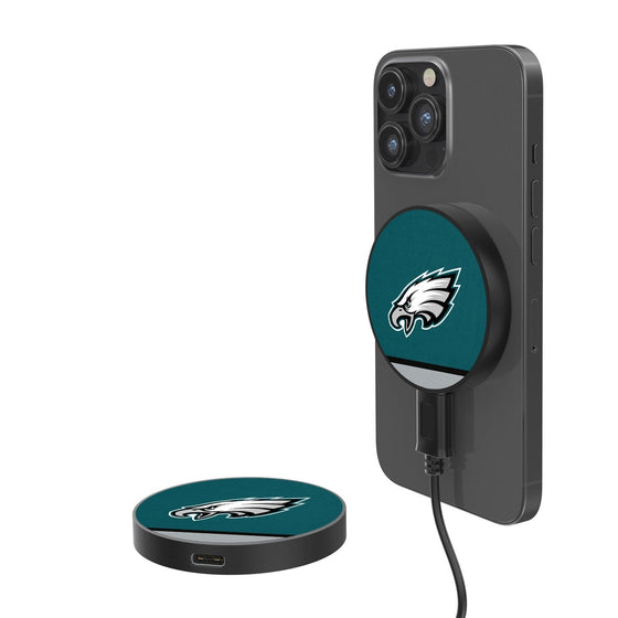 Philadelphia Eagles Stripe 10-Watt Wireless Magnetic Charger - 757 Sports Collectibles