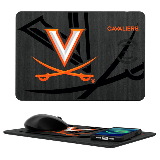 Virginia Cavaliers Tilt 15-Watt Wireless Charger and Mouse Pad-0