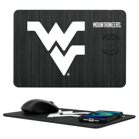 West Virginia Mountaineers Tilt 15-Watt Wireless Charger and Mouse Pad-0