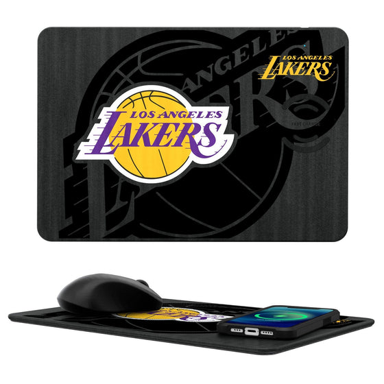 Los Angeles Lakers Tilt 15-Watt Wireless Charger and Mouse Pad-0