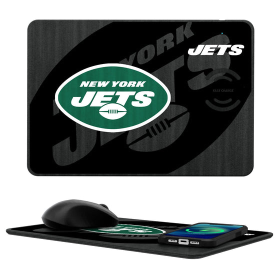 New York Jets Tilt 15-Watt Wireless Charger and Mouse Pad - 757 Sports Collectibles