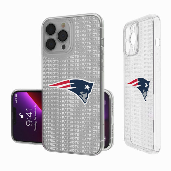 New England Patriots Blackletter Clear Case - 757 Sports Collectibles