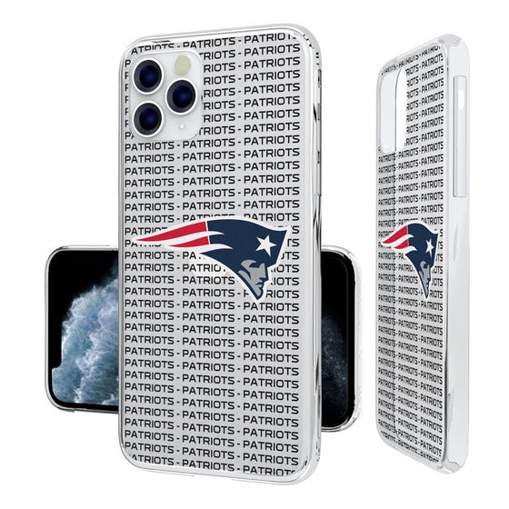 New England Patriots Blackletter Clear Case - 757 Sports Collectibles