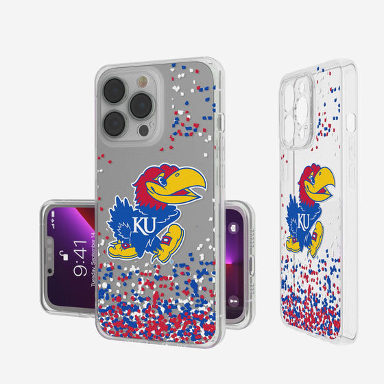 Kansas Jayhawks Confetti Clear Case-0