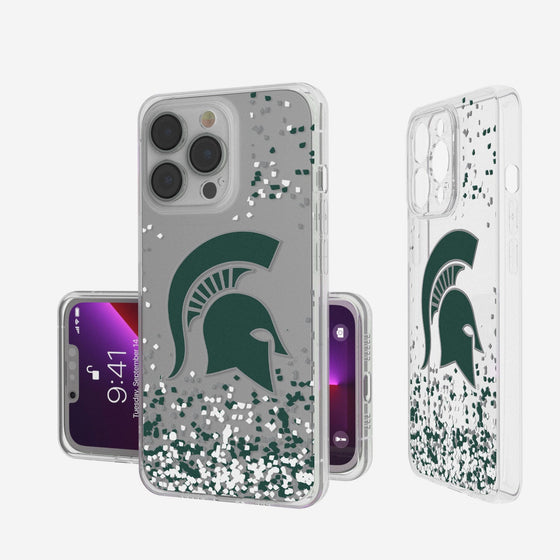 Michigan State Spartans Confetti Clear Case-0