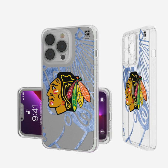 Chicago Blackhawks Ice Tilt Clear Case-0