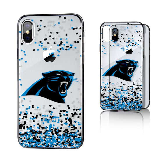 Carolina Panthers Confetti Clear Case - 757 Sports Collectibles