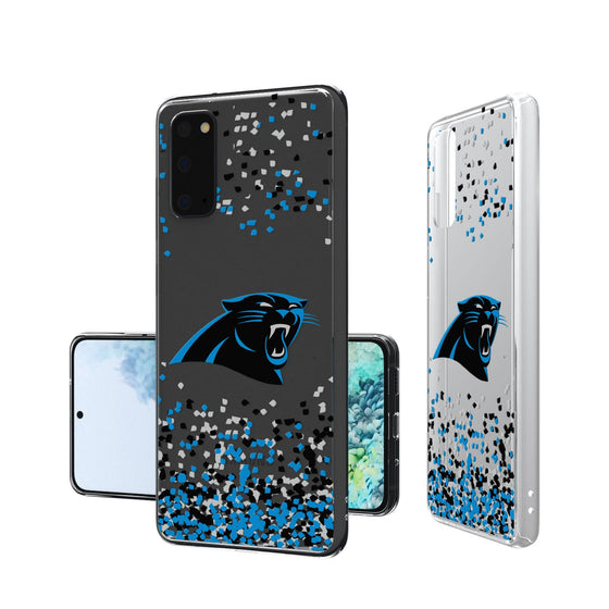 Carolina Panthers Confetti Clear Case - 757 Sports Collectibles