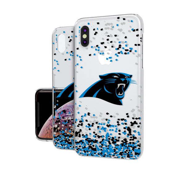 Carolina Panthers Confetti Clear Case - 757 Sports Collectibles