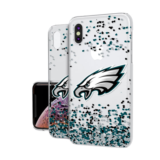 Philadelphia Eagles Confetti Clear Case - 757 Sports Collectibles