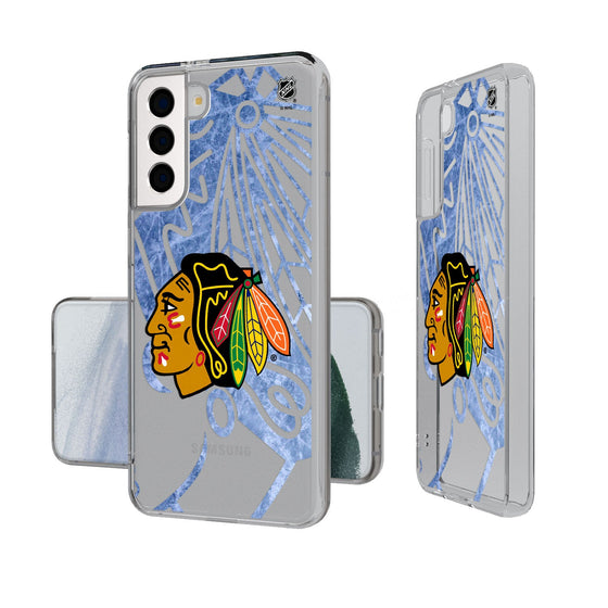 Chicago Blackhawks Ice Tilt Clear Case-1