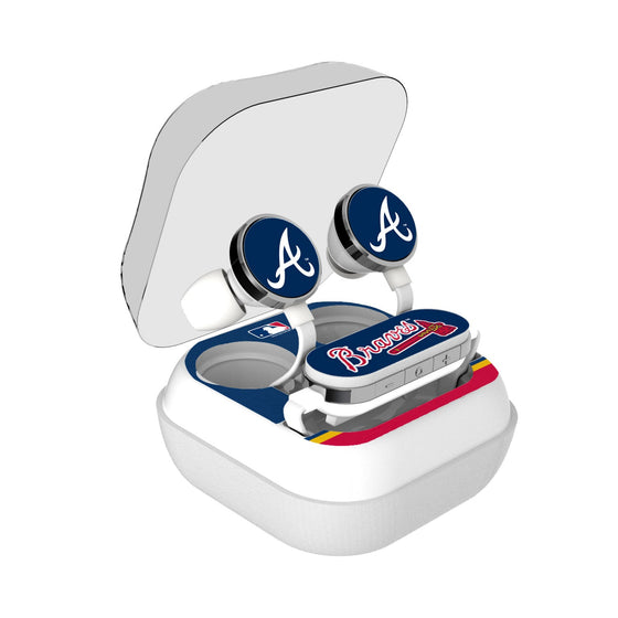 Atlanta Braves Stripe Wireless Earbuds - 757 Sports Collectibles