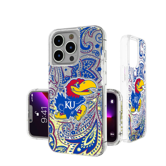 Kansas Jayhawks Paisley Glitter Case-0