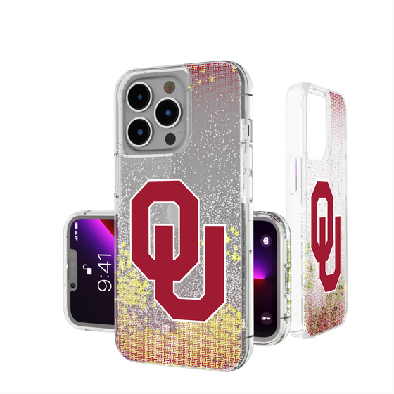 Oklahoma Sooners Linen Glitter Phone Case-0