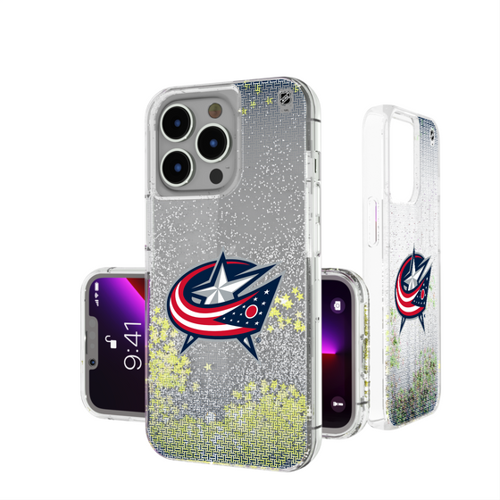 Columbus Blue Jackets Linen Glitter Phone Case-0