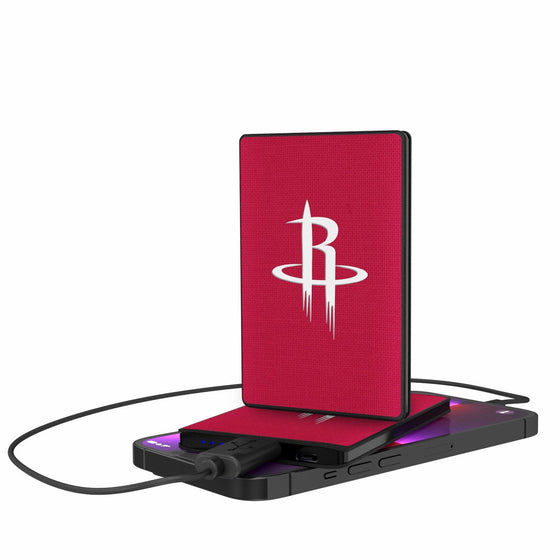 Houston Rockets Solid 2500mAh Credit Card Powerbank-0