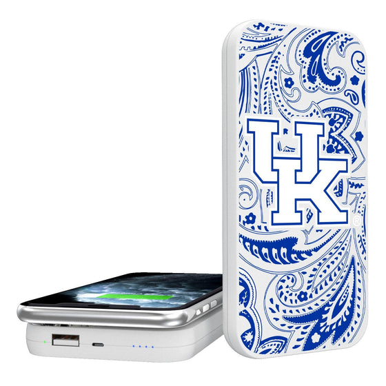 Kentucky Wildcats Paisley 5000mAh Portable Wireless Charger-0