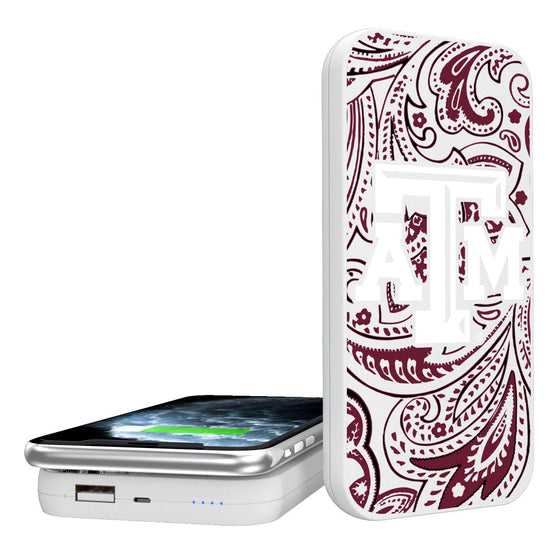 Texas A&M Aggies Paisley 5000mAh Portable Wireless Charger-0