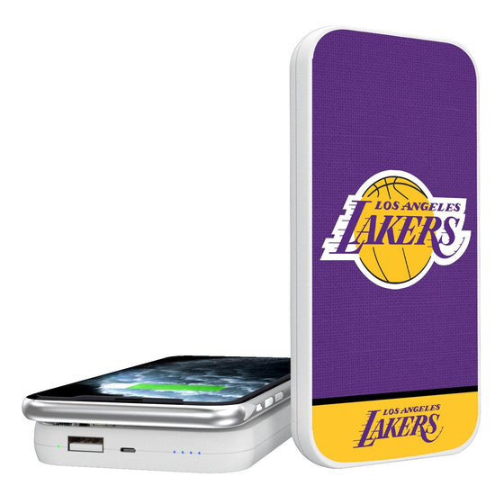 Los Angeles Lakers Solid Wordmark 5000mAh Portable Wireless Charger-0