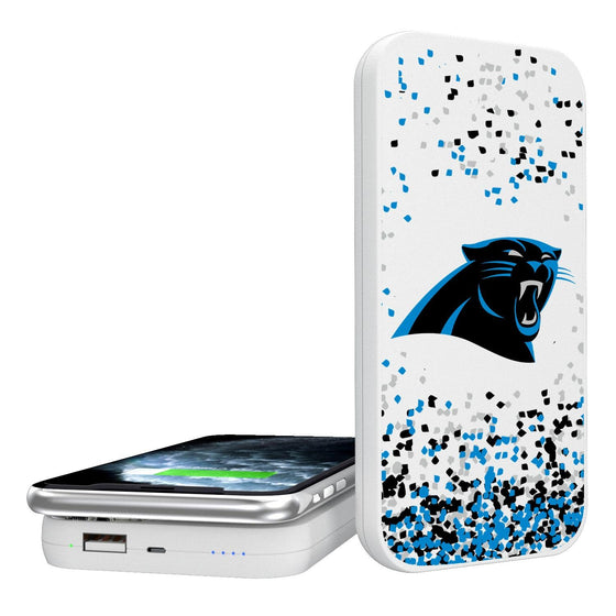 Carolina Panthers Confetti 5000mAh Portable Wireless Charger-0